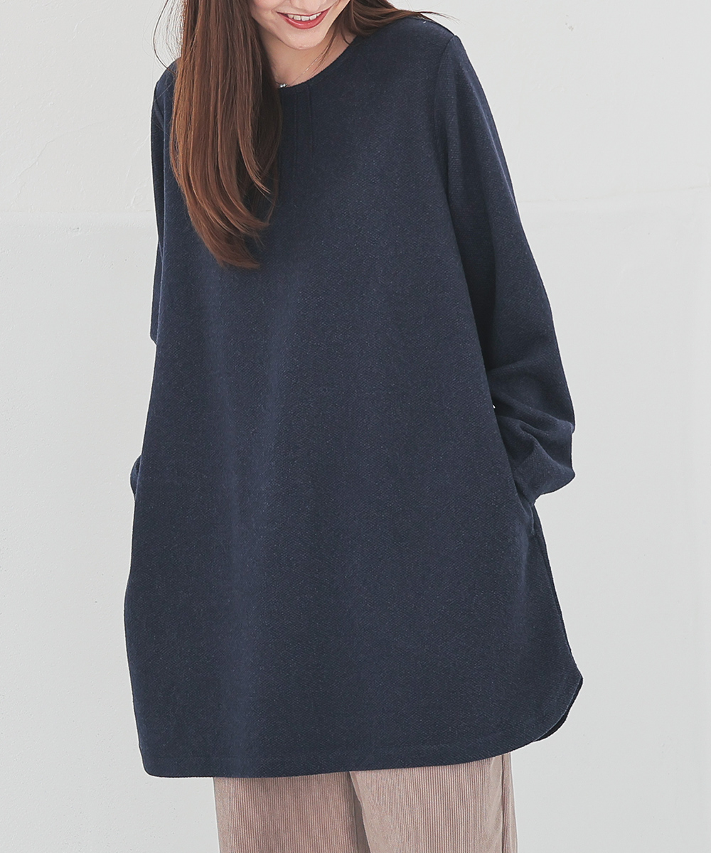 Honeys（ハニーズ） トップス カットソー 長袖 レーヨン混 ジャカード