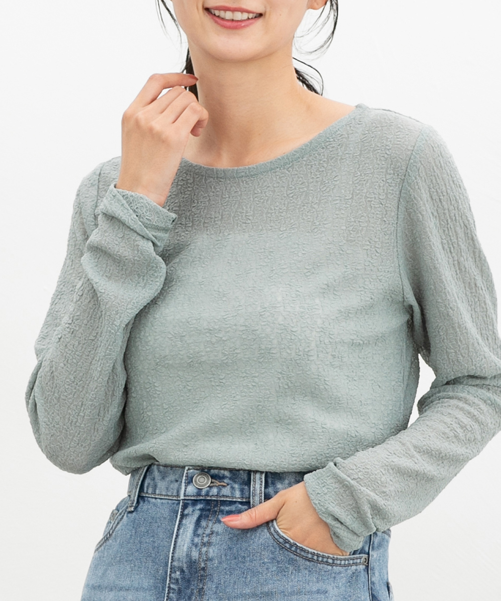 Honeys（ハニーズ） トップス カットソー 長袖 レース ストレッチ