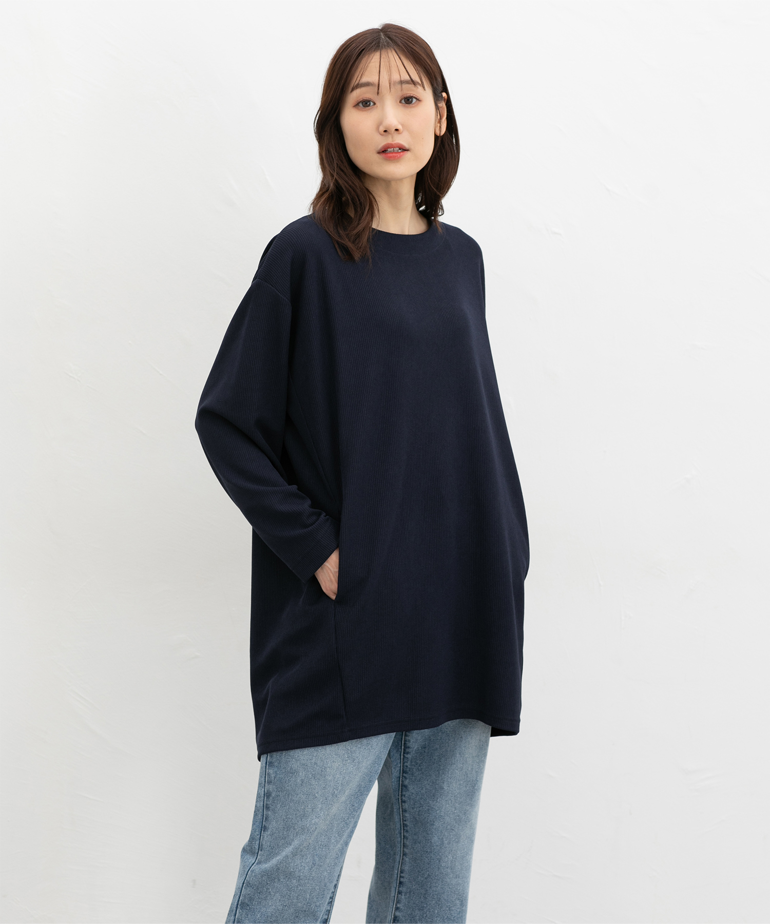 Honeys（ハニーズ） トップス カットソー 長袖 コクーンシルエット