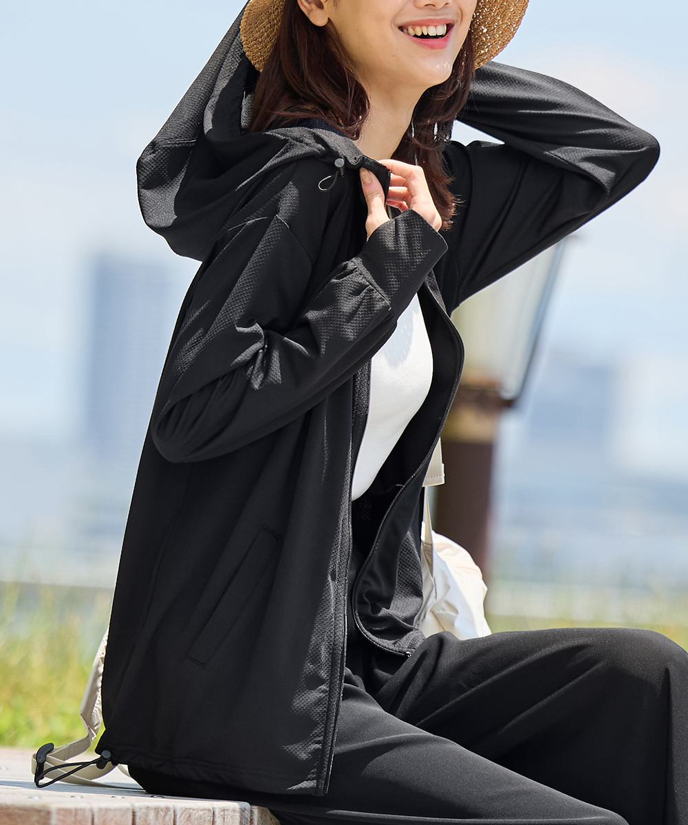 Honeys（ハニーズ） パーカー UVカット 薄手 速乾 日焼け防止 水着