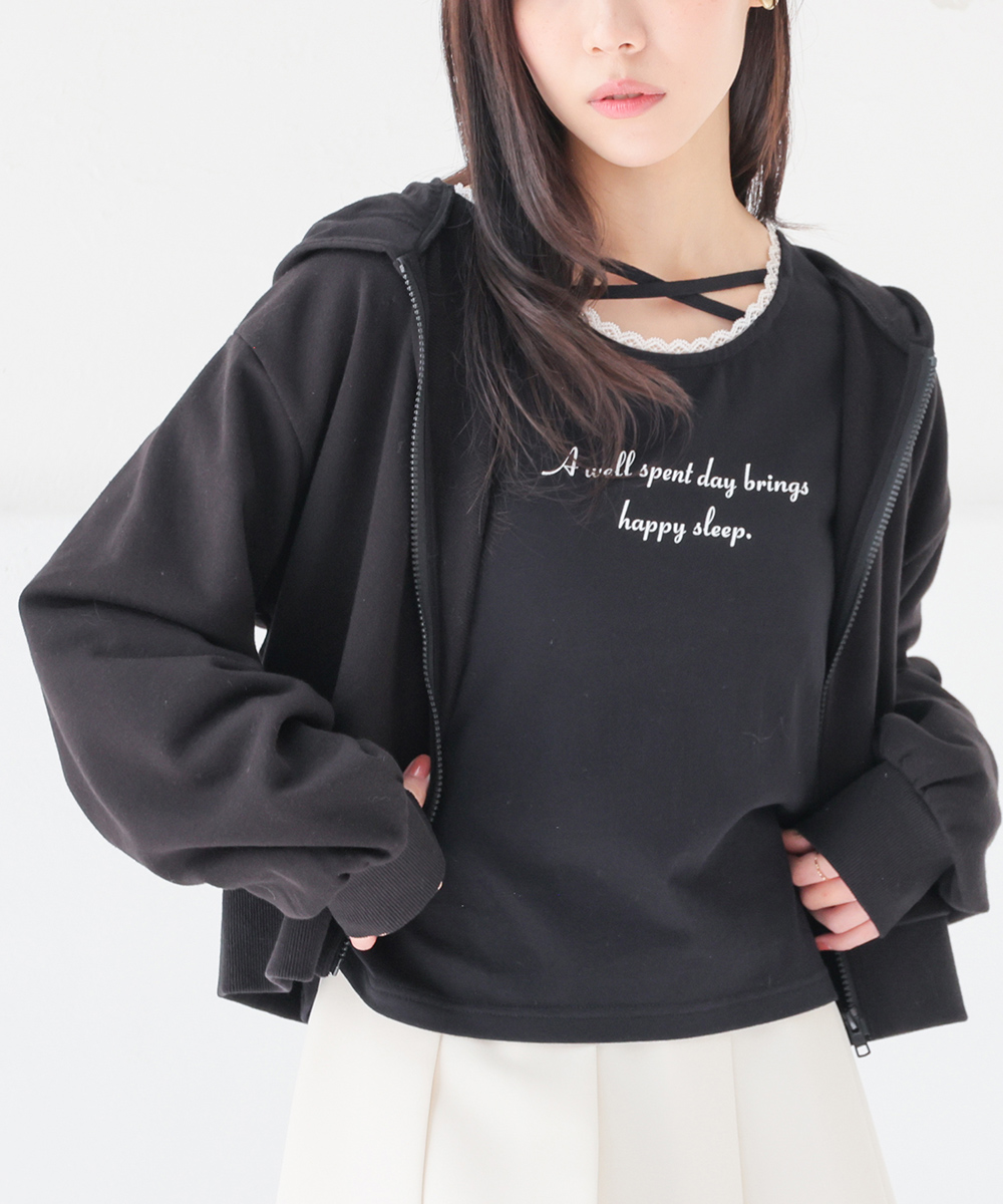 Honeys（ハニーズ） トップス パーカー ジップパーカー ジップアップ