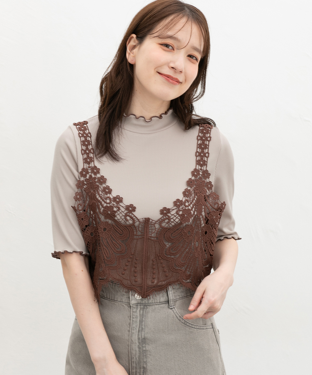 Honeys（ハニーズ） トップス カットソー 接触冷感 ハニさら Tシャツ