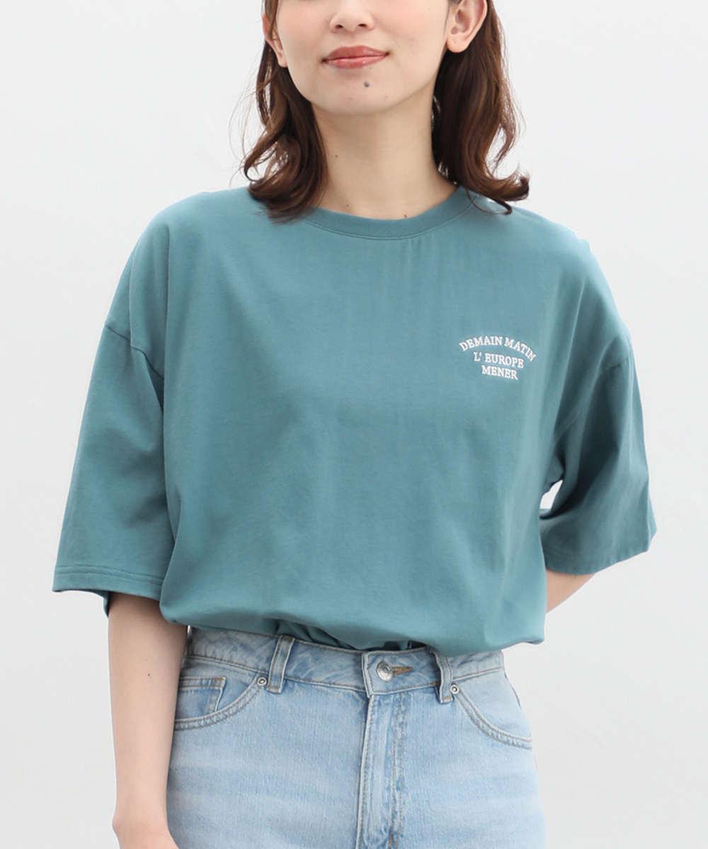 トップス Tシャツ ロゴT 半袖 オーバーサイズ UVカット 綿100％ カジュアル レディース 夏...