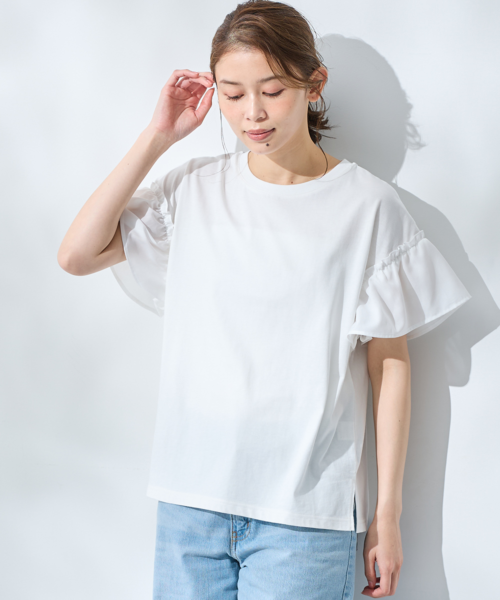 Tシャツ 半袖 レディース きれいめ おしゃれ UVカット 綿 大きいサイズ 白 黒 くすみ Hon...