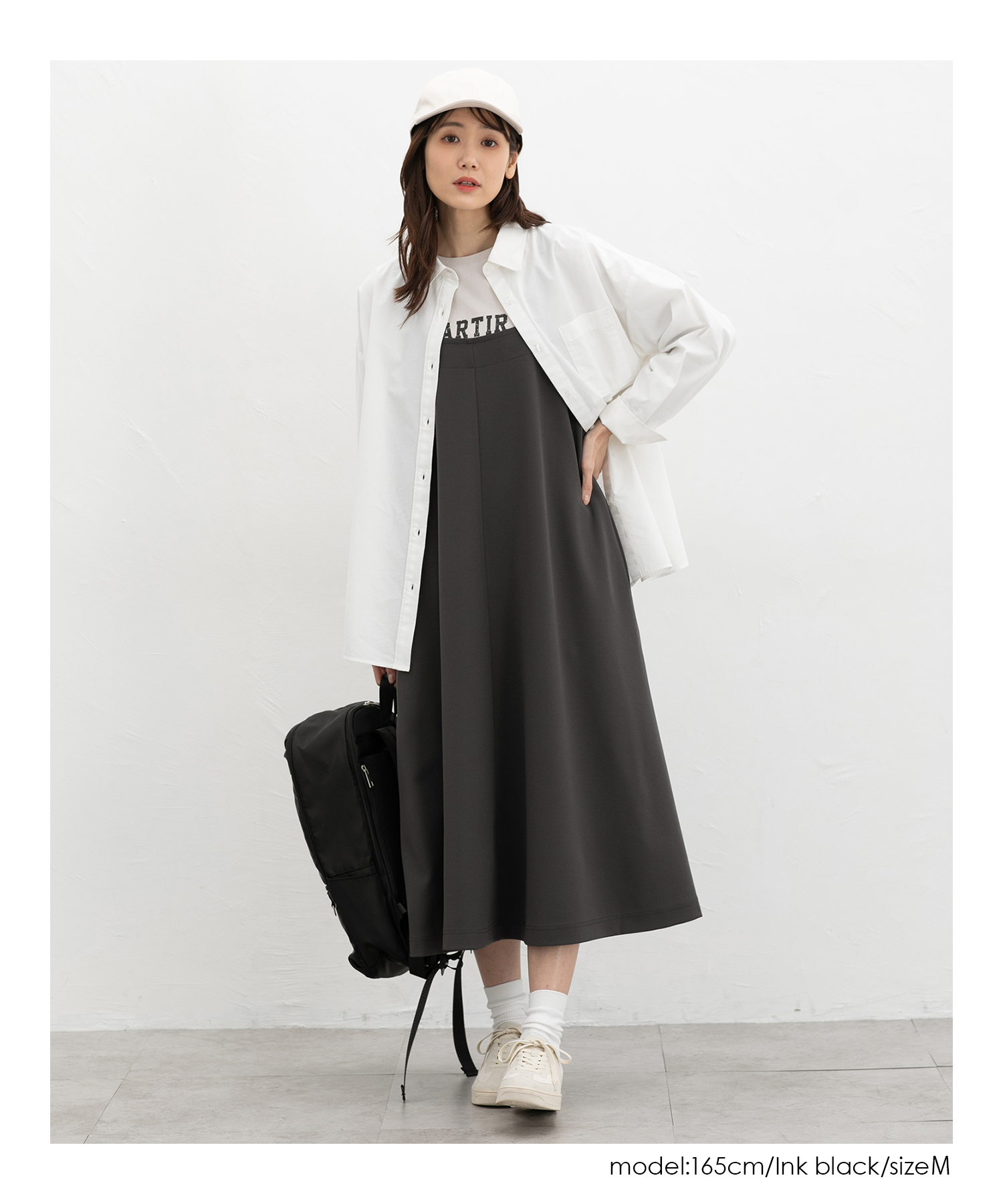 Honeys（ハニーズ） ワンピース ジャンスカ ノースリーブ ロング丈