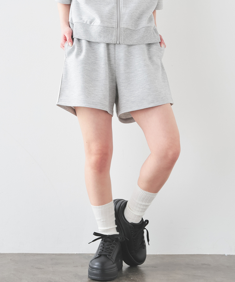 Honeys ボトムス パンツ ショートパンツ ライン入り 無地 綿混