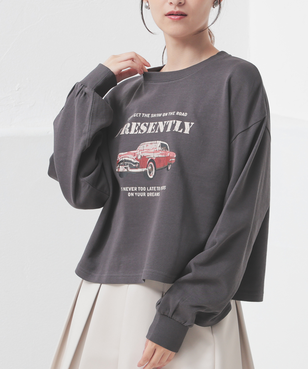 Honeys（ハニーズ） トップス スウェット 長袖 裏毛 綿 ゆったり