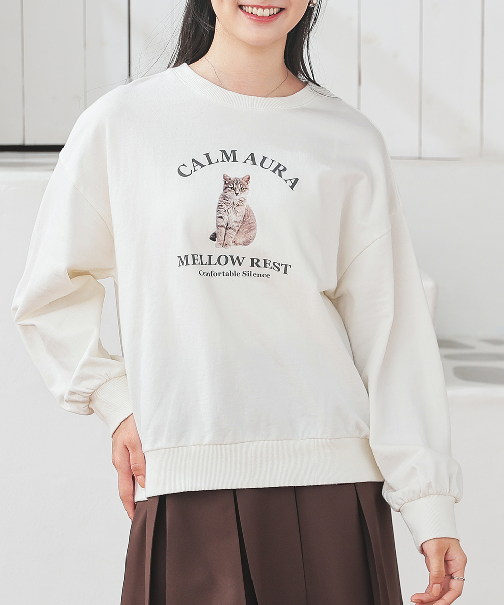 Honeys（ハニーズ） トップス スウェット 長袖 トレーナー ゆったり