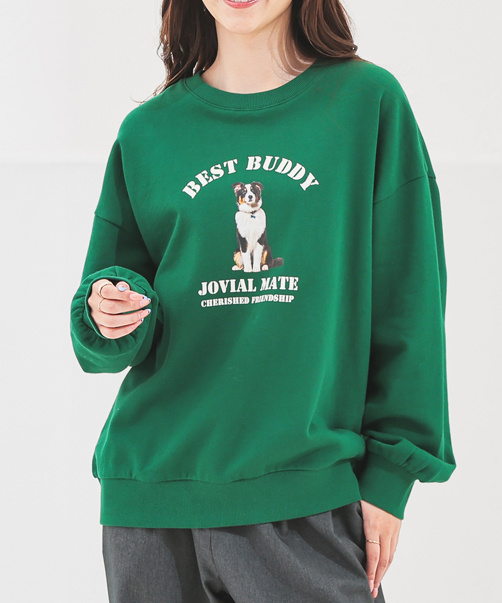 Honeys（ハニーズ） トップス スウェット 長袖 トレーナー ゆったり