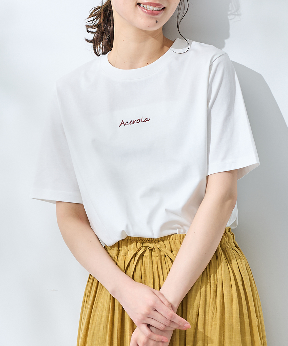 Tシャツ レディース 半袖 おしゃれ ワンポイント UVカット綿100％ USAコットン シンプル ...