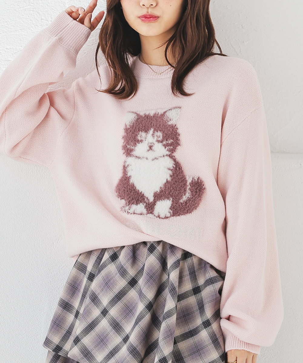 Honeys（ハニーズ） トップス セーター 長袖 ダブルジャカード