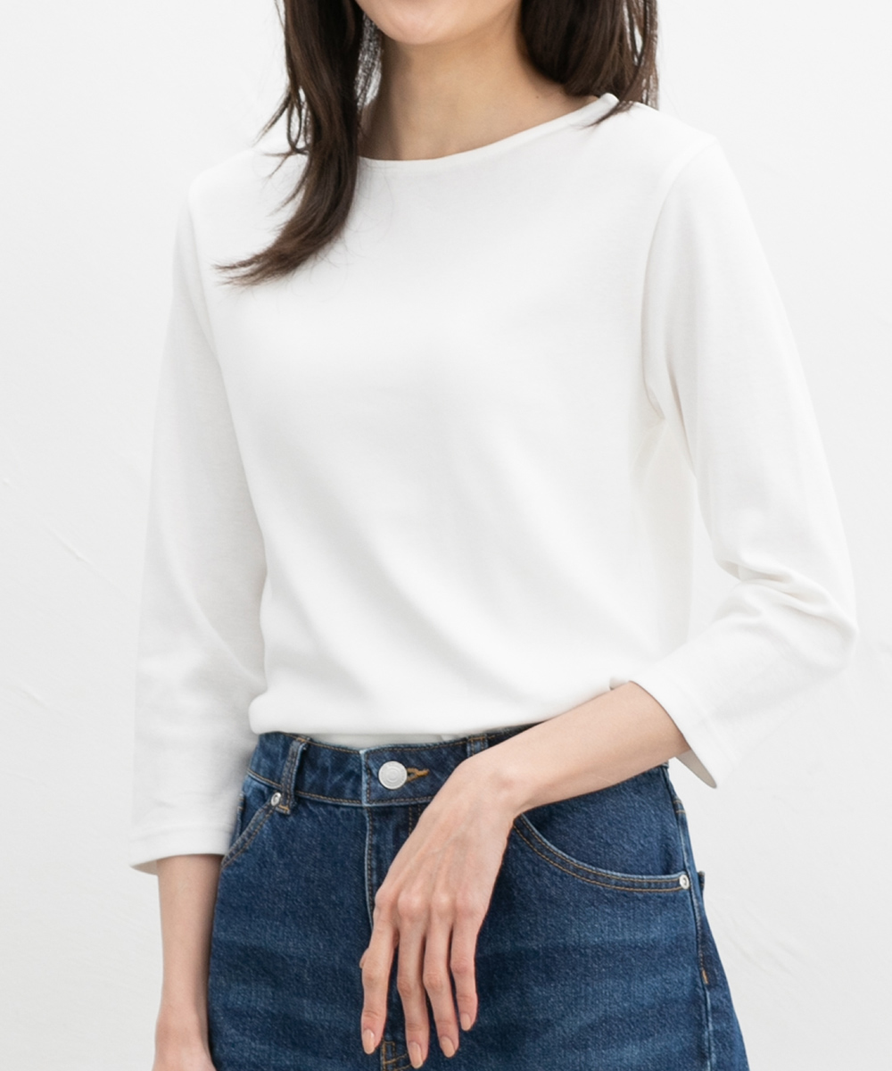 トップス Tシャツ カットソー オーガニックコットン UVカット ７分袖T Honeys ハニーズ ...