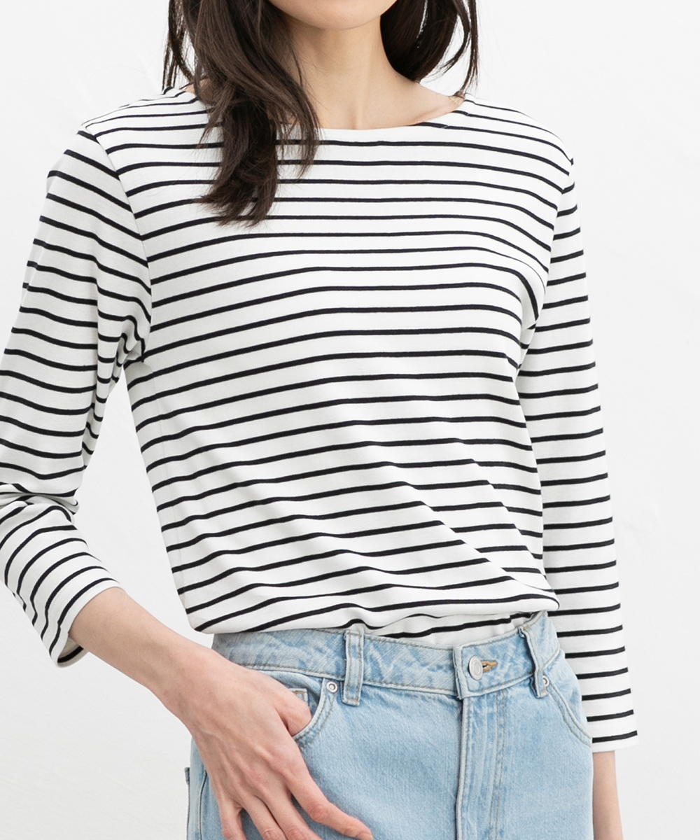 トップス Tシャツ カットソー オーガニックコットン UVカット ７分袖T Honeys ハニーズ ...