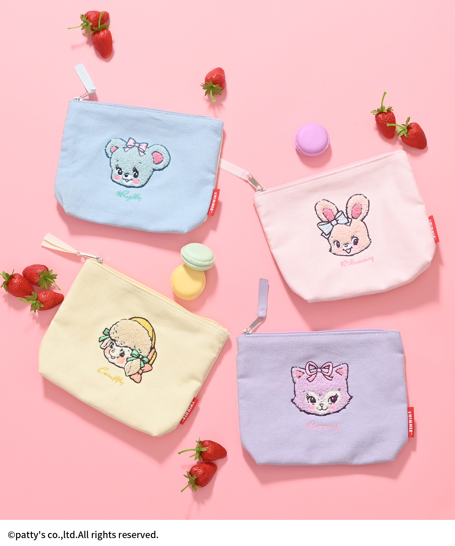 Honeys（ハニーズ） バッグ 鞄 ポーチ SWIMMER サガラ刺繍 キャンバス