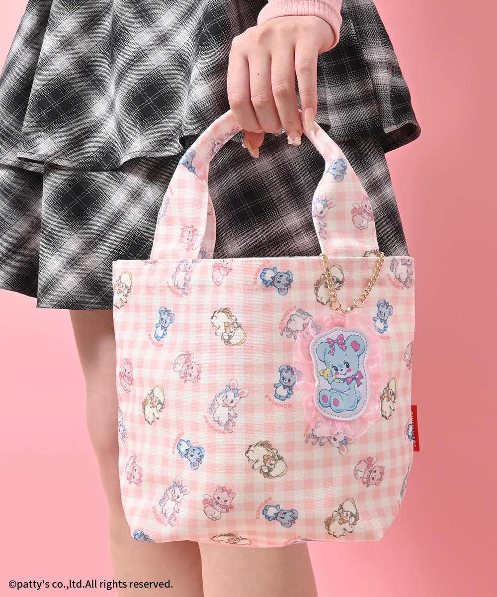 Honeys（ハニーズ） トートバッグ バッグ 鞄 SWIMMER 総柄 キャンバス