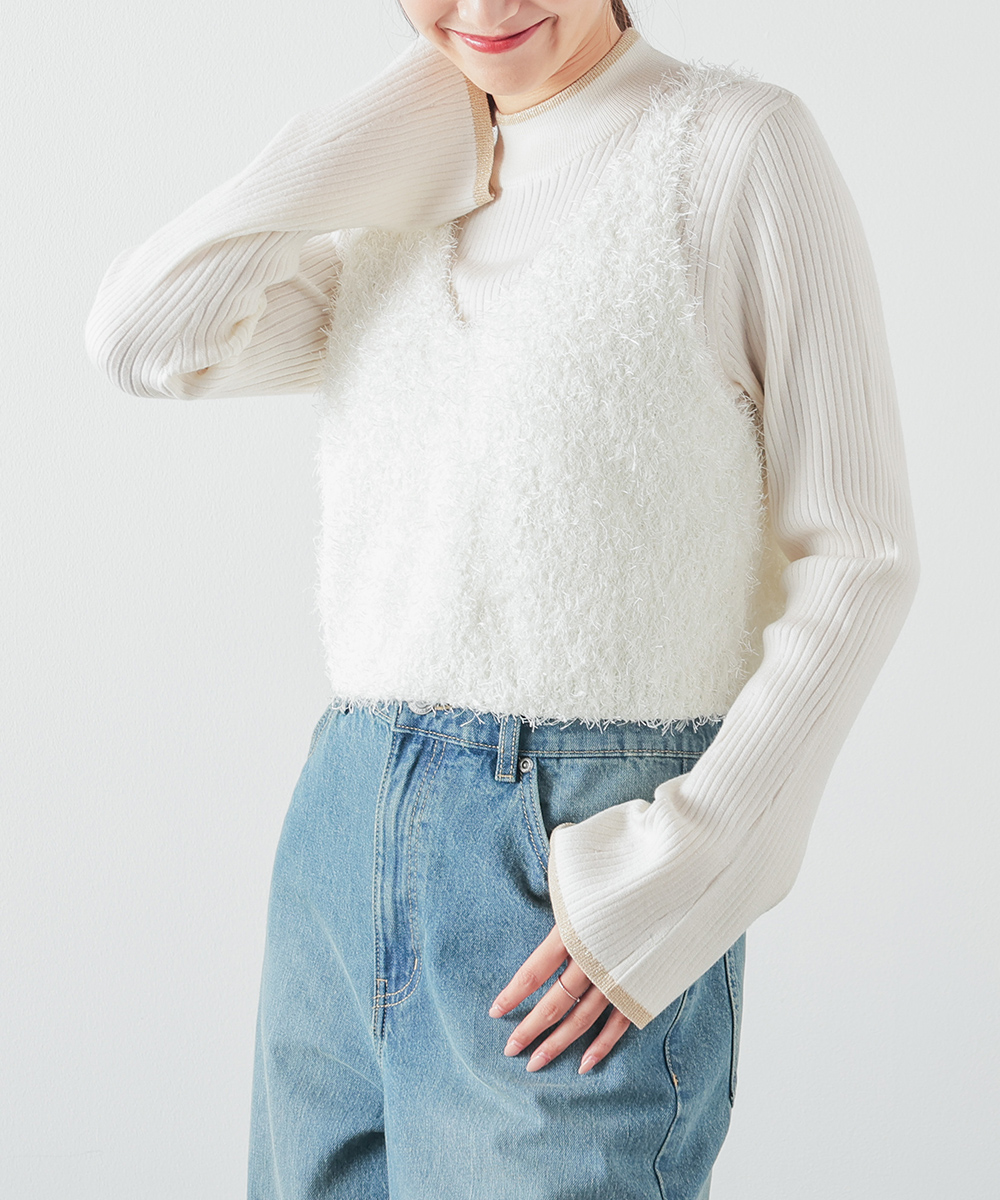 Honeys（ハニーズ） トップス ニット セーター ノースリーブ ビスチェ