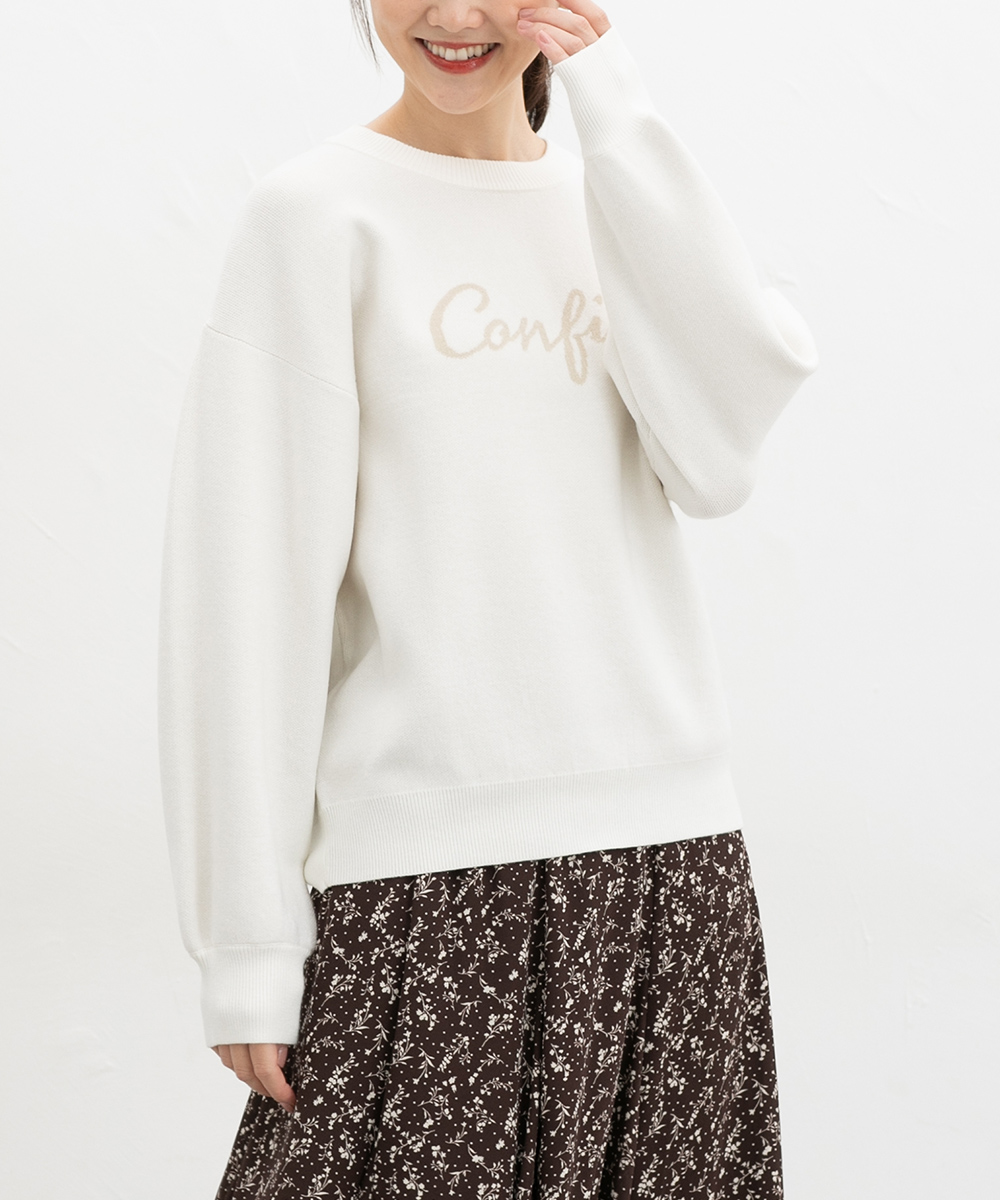 Honeys（ハニーズ） トップス セーター 長袖 クルーネック 冬 白