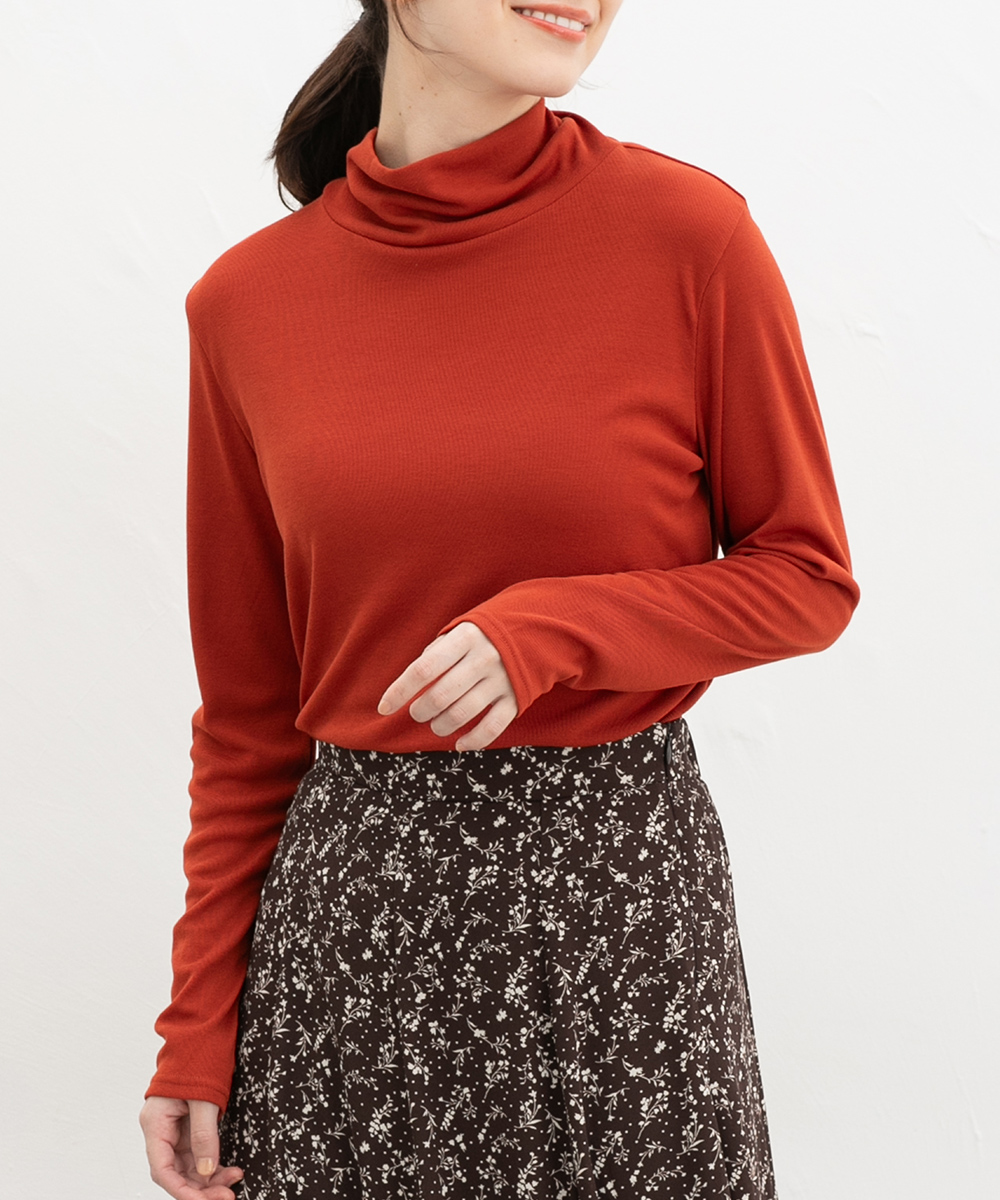 8yards 長袖ハイネックカットソー　赤 magnet_169942281310.jpg