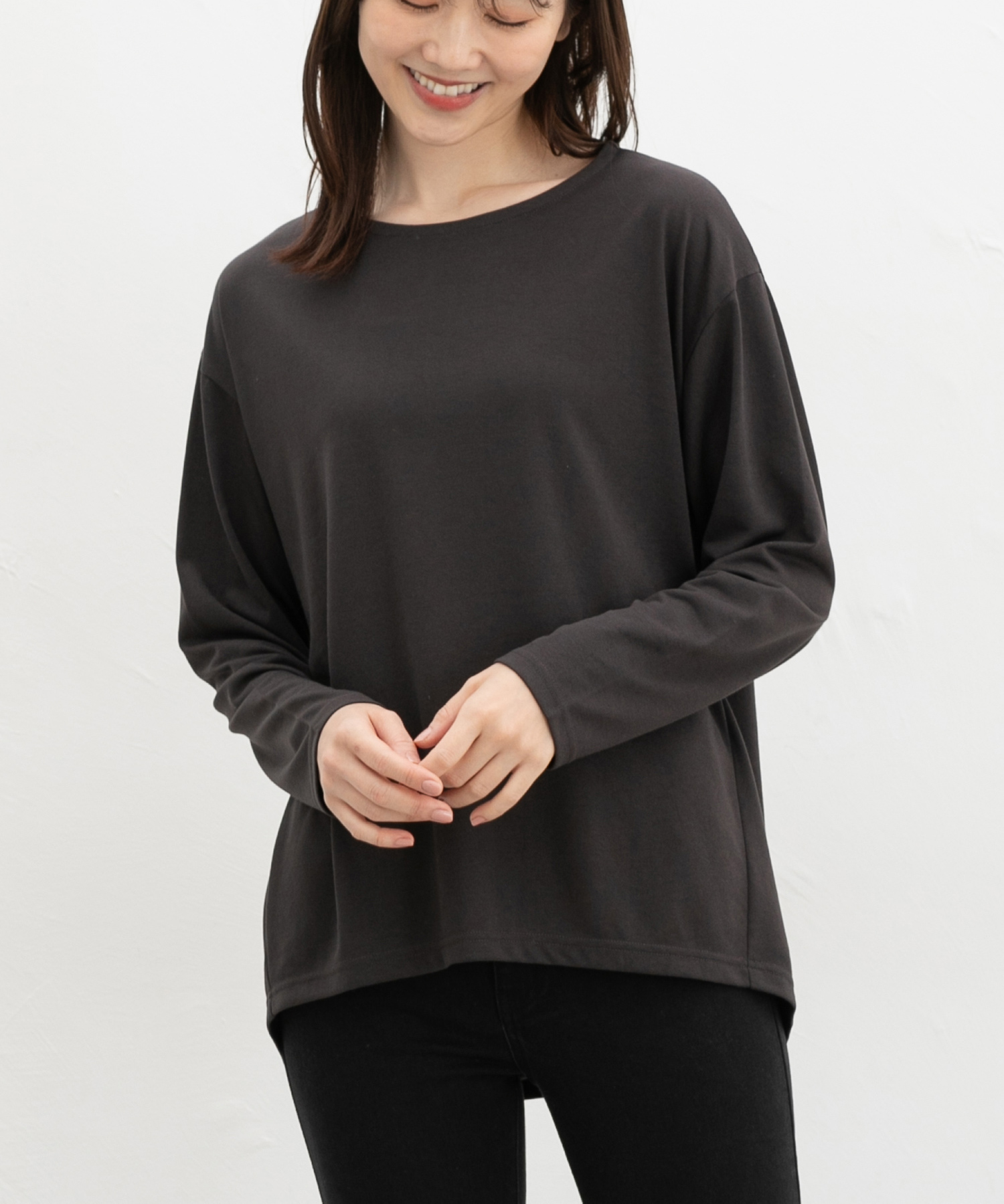 バスコ　アッシュ・H　コクーンシルエットオーバーチュニック　新品未使用 Honeys（ハニーズ） トップス ロンT 長袖Tシャツ カットソー コクーン