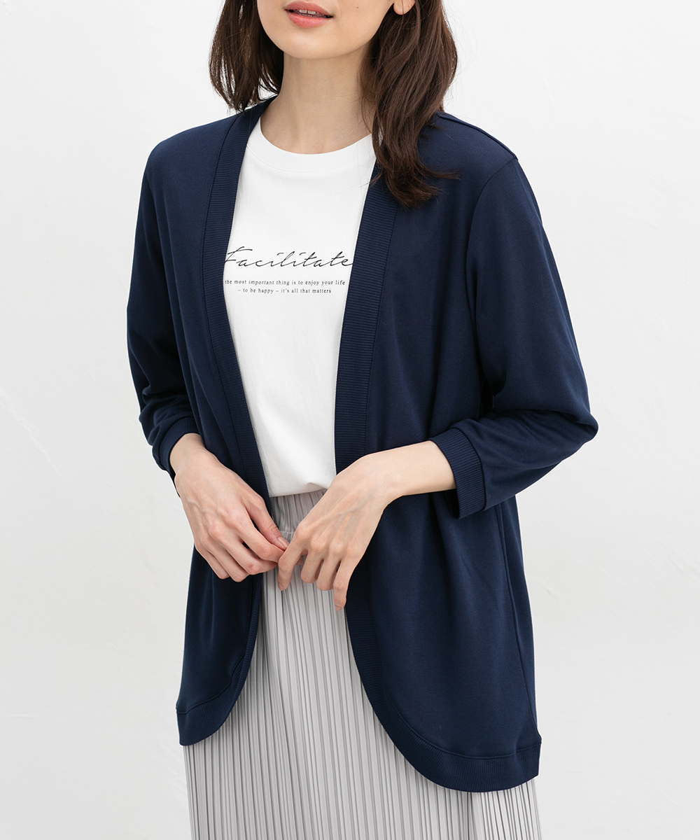 Honeys トップス カーディガン レディース 黒 長袖 羽織 UV