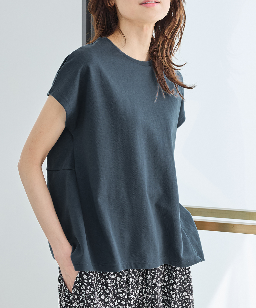 79084　PLEATSPLEASE　肩デザイン　半袖カットソー Honeys（ハニーズ） トップス Tシャツ 半袖Tシャツ カットソー 半袖
