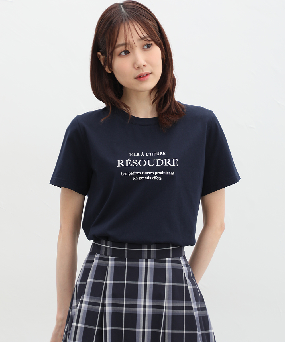 トップス Tシャツ ロゴT 半袖 ロゴ 綿混 接触冷感 UVカット 白 黒 大人カジュアル レディー...