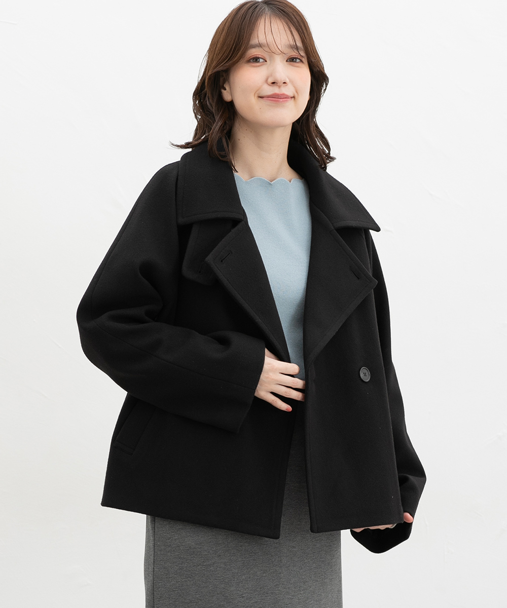 Honeys（ハニーズ） アウター ハーフコート 抗菌防臭 静電気軽減