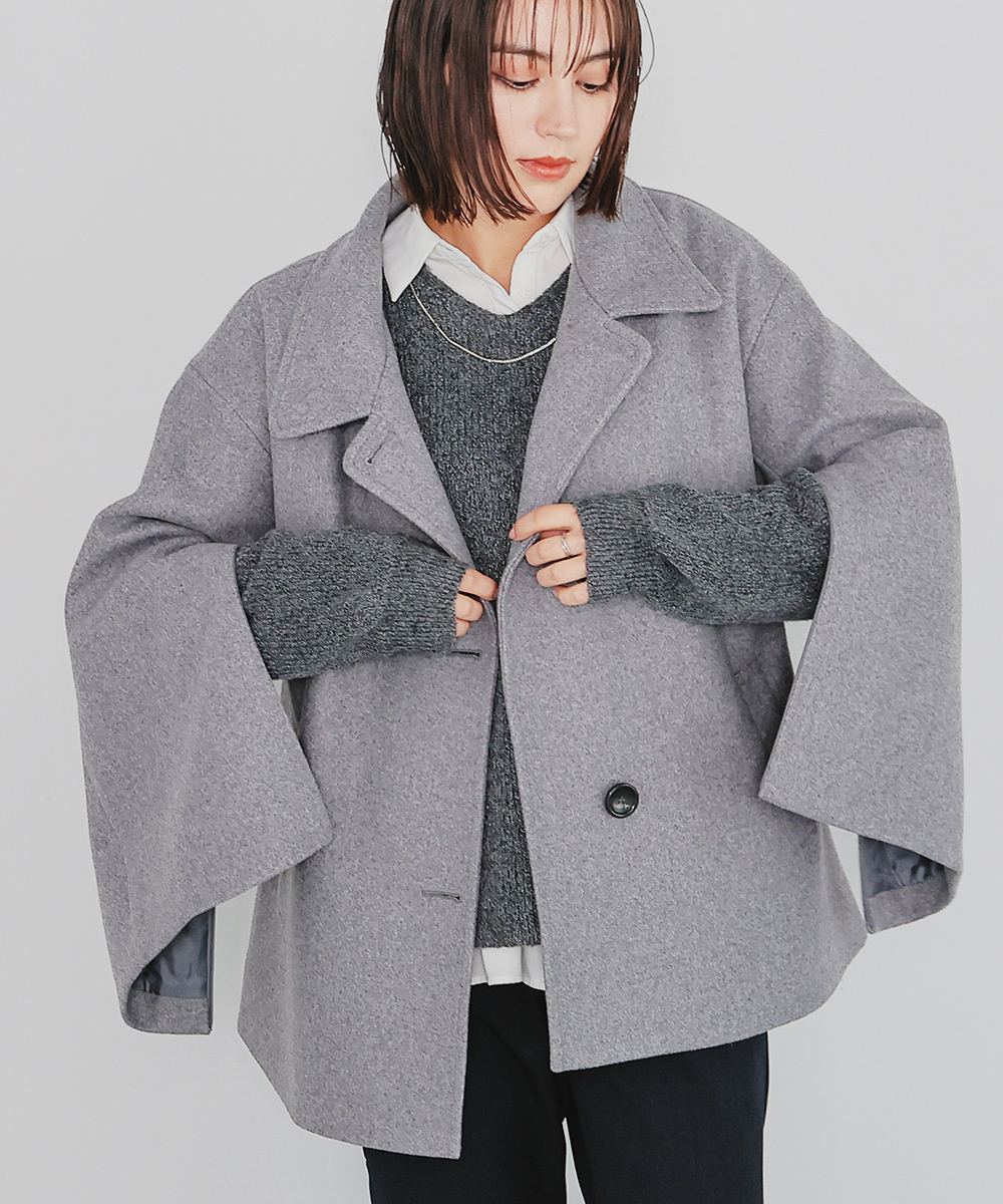 Honeys（ハニーズ） アウター ハーフコート 抗菌防臭 静電気軽減 再生