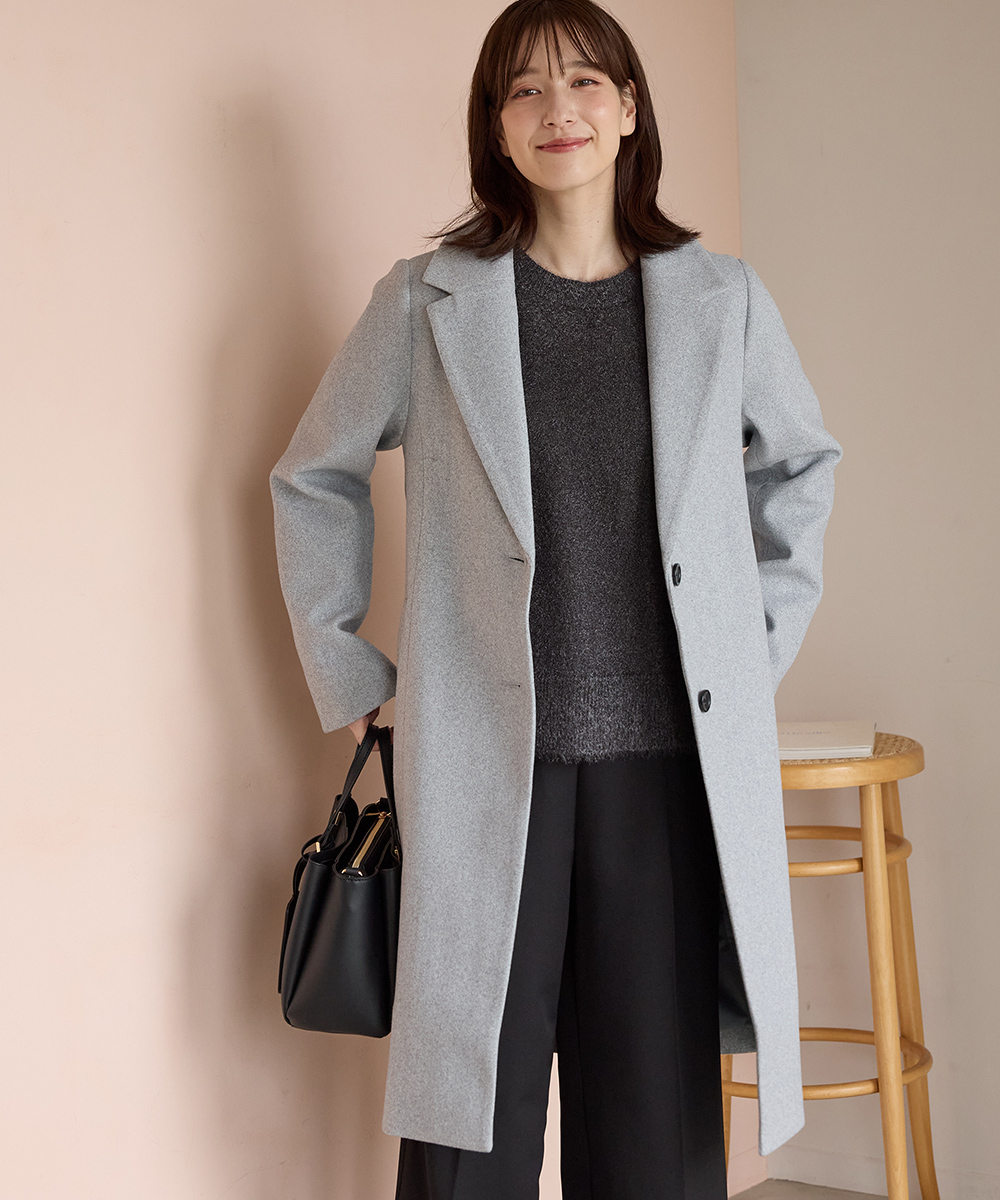 LAVISHBUNNY コート ベンチコート 中綿 マストハブ スリーストライプス ルーズフィット