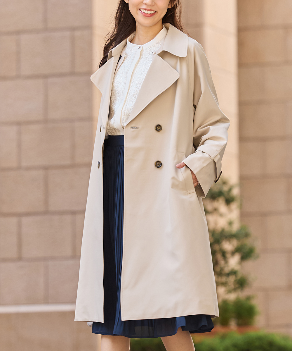 【バーバリーブルーレーベル】ライナー付きトレンチコート ハニーベージュ 40 L バーバリーブルーレーベル トレンチコート(40) バーバリーブルー