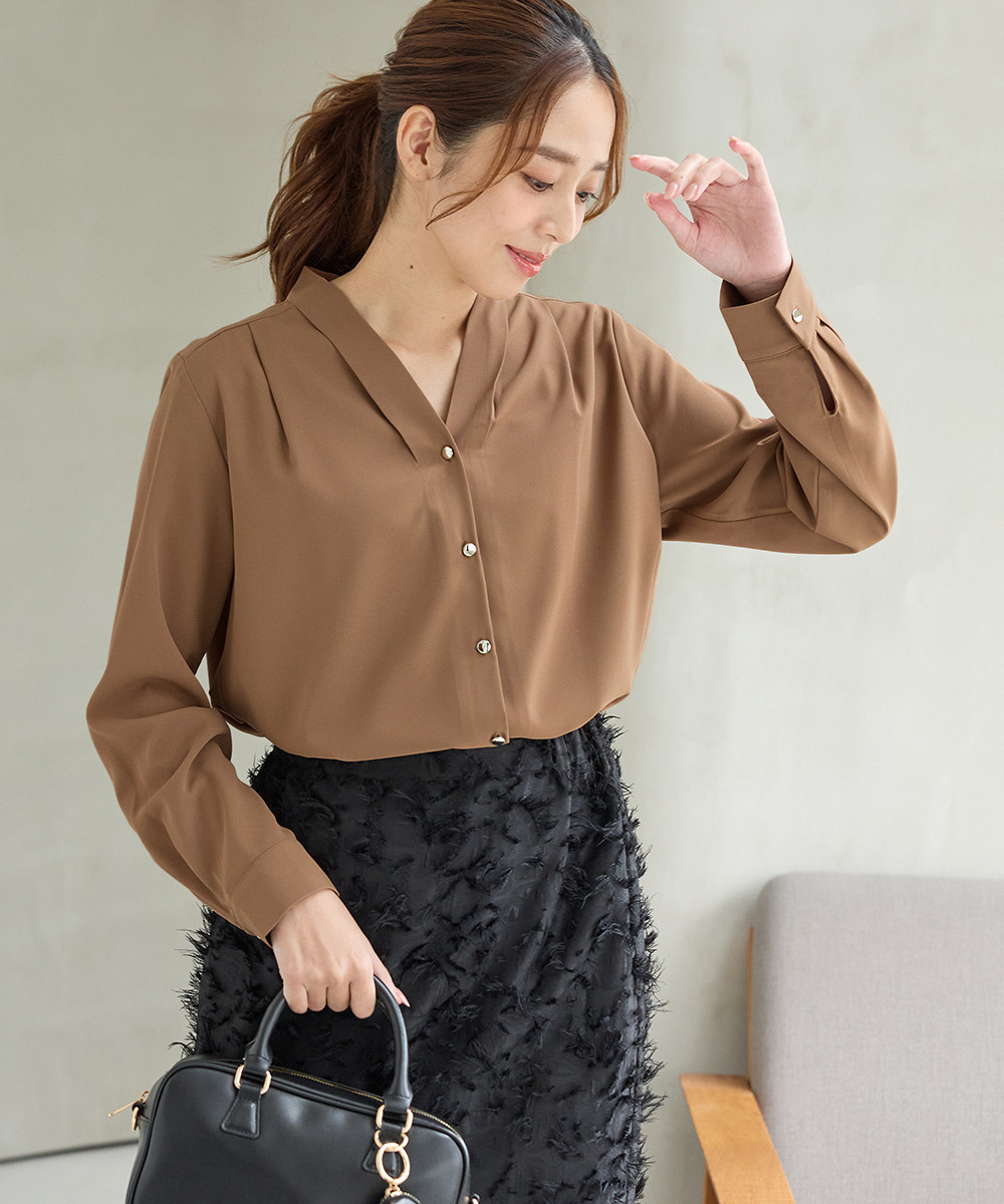 Honeys（ハニーズ） トップス ブラウス 長袖 抗菌 抗菌防臭 防臭