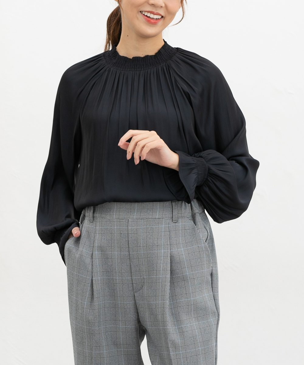 Honeys（ハニーズ） トップス ブラウス 長袖 再生ポリエステル