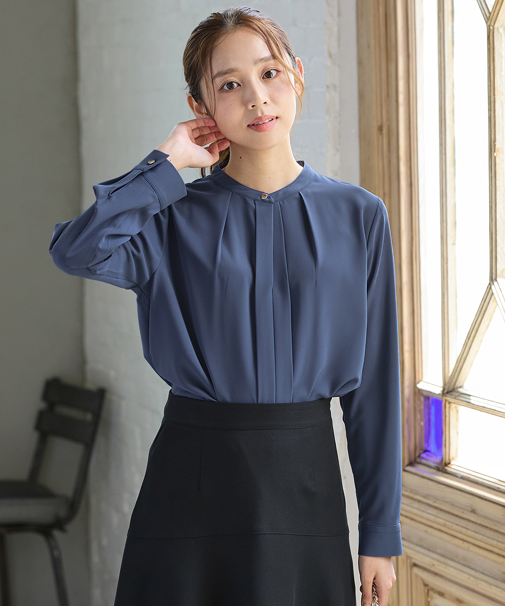 Honeys（ハニーズ） トップス ブラウス 長袖 大きいサイズ オフィス