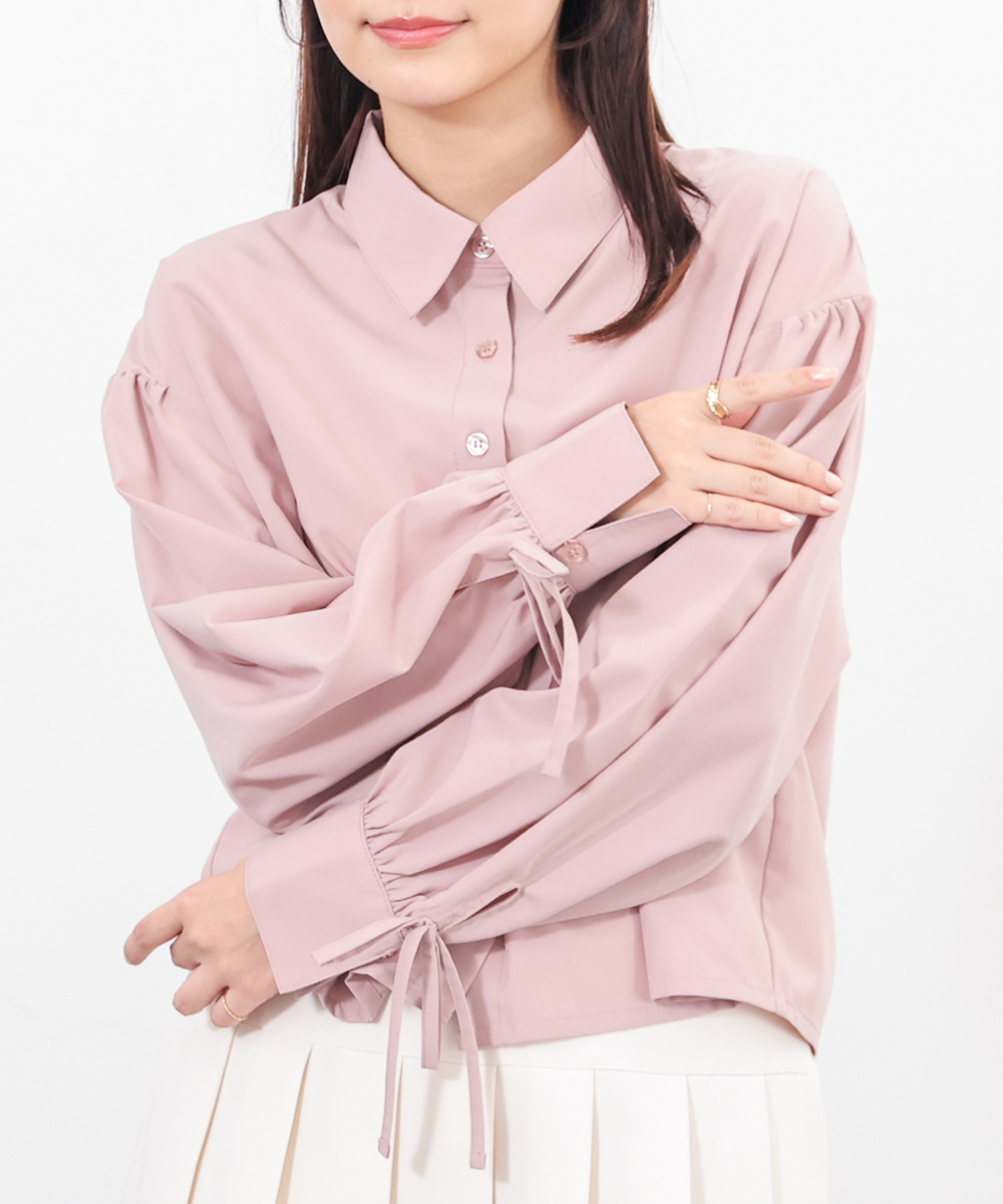 Honeys(ハニーズ) トップス シャツ ブラウス 長袖 ショート丈 袖 Honeys(ハニーズ) トップス シャツ ブラウス 長袖 ショート丈 袖