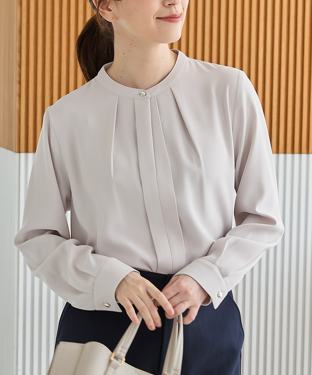【美品】パラスパレス　長袖ブラウス Honeys（ハニーズ） トップス ブラウス 長袖 大きいサイズ オフィス
