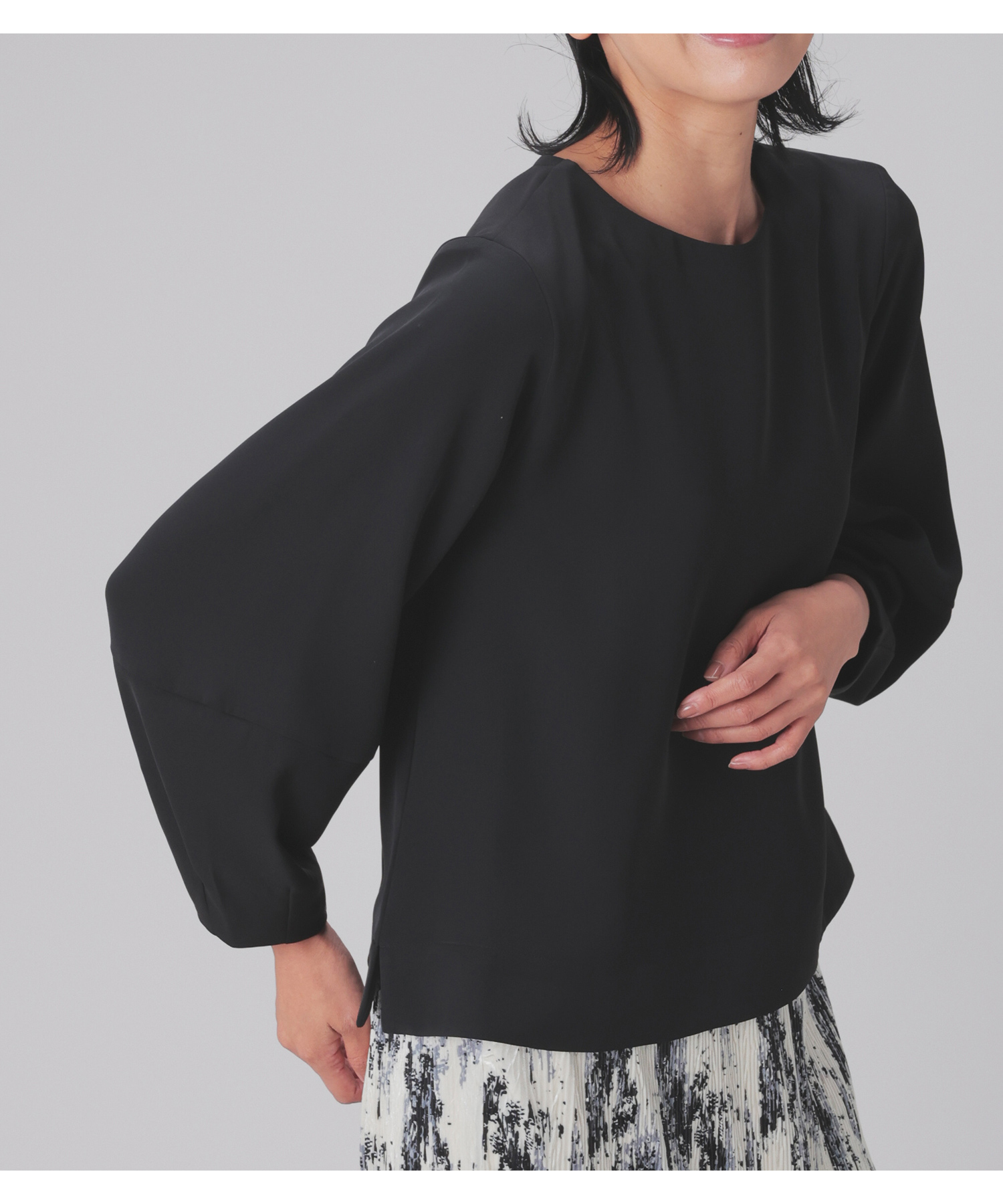 Honeys（ハニーズ） トップス 長袖 Aライン スリット 抗菌防臭