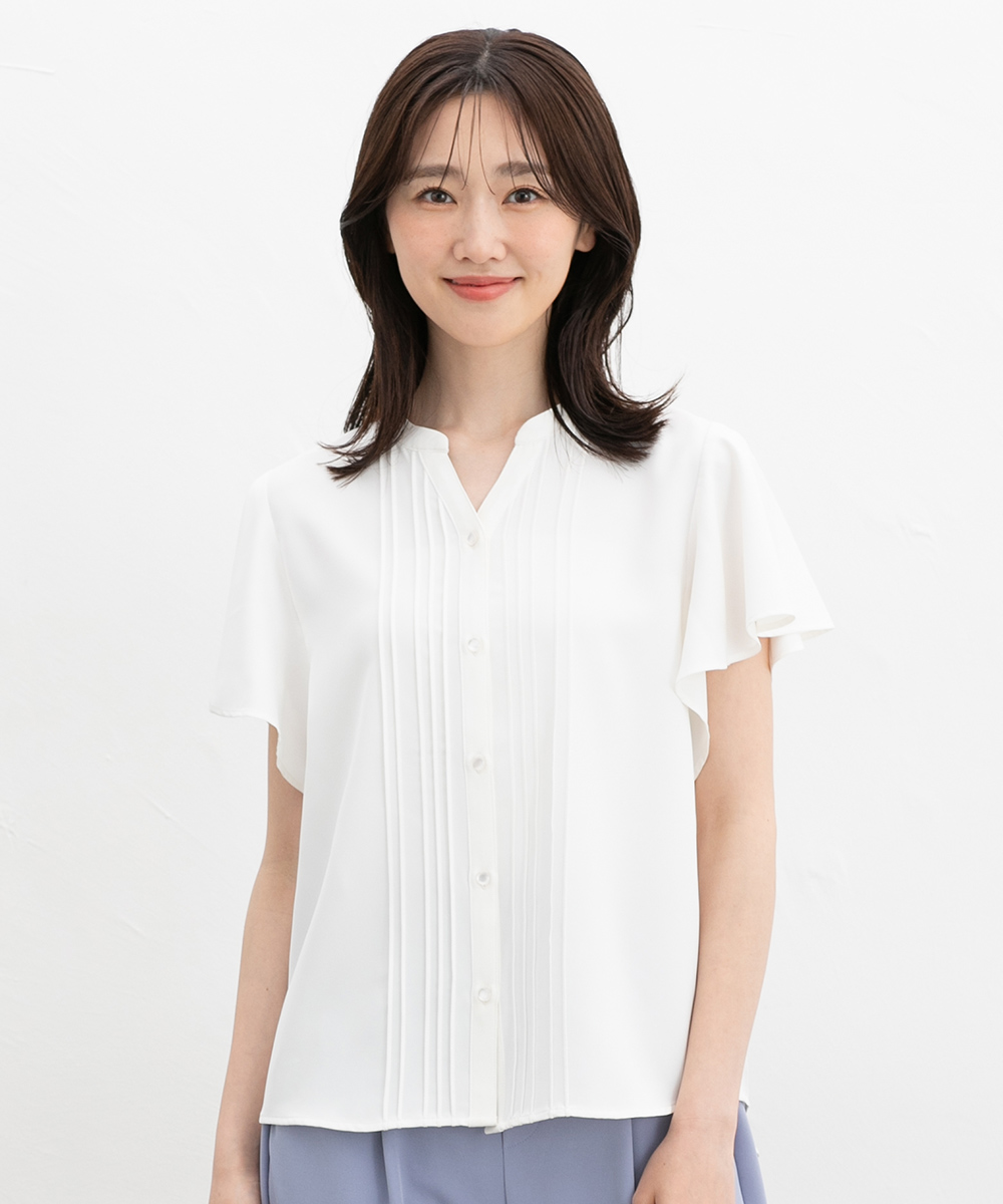 [AYBTO]レディース トップス ブラウス 大きいサイズ 半袖 オフィス 透け ブラウス 無地 上品 清楚 フロント刺繍 カットソー チュール 魅力 お洒落 61pChDYppIL._AC_SL1500_.jpg