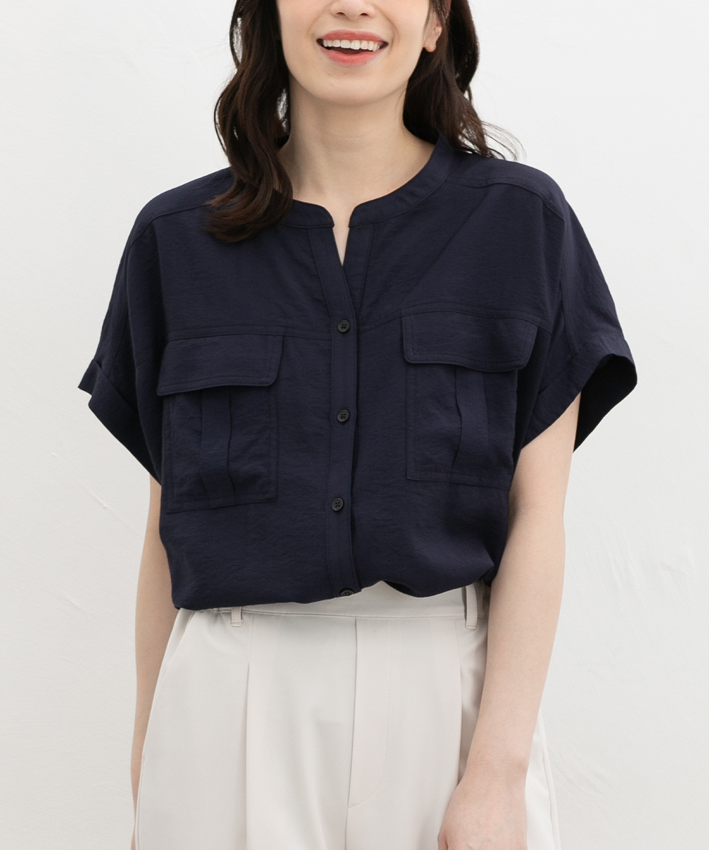 Honeys（ハニーズ） トップス ブラウス 半袖 オフィス きれいめ