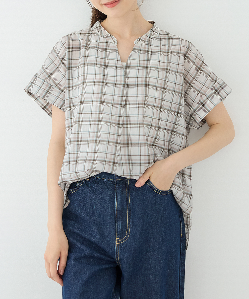 Honeys（ハニーズ） トップス ブラウス 半袖 マオスキッパー フレンチ