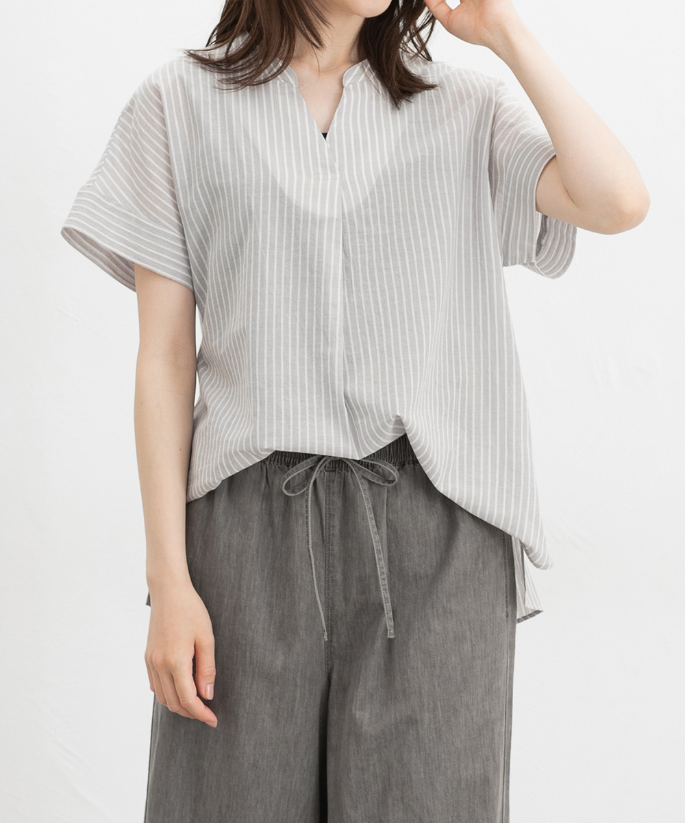 Honeys（ハニーズ） トップス ブラウス 半袖 マオスキッパー フレンチ
