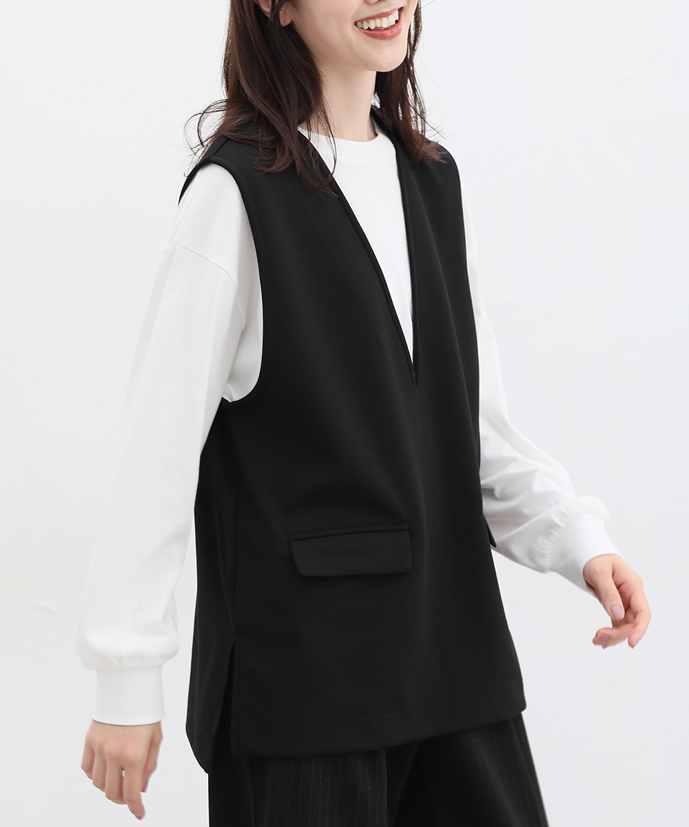 Honeys トップス カットソー ノースリーブ セット アンサンブル