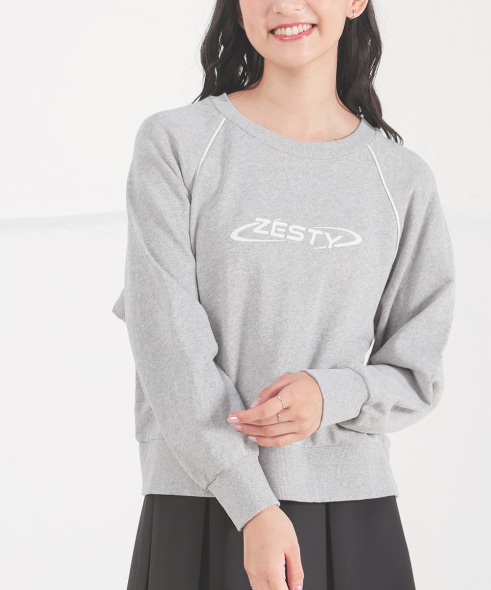 Honeys（ハニーズ） トップス スウェット 長袖 配色 ライン ゆったり