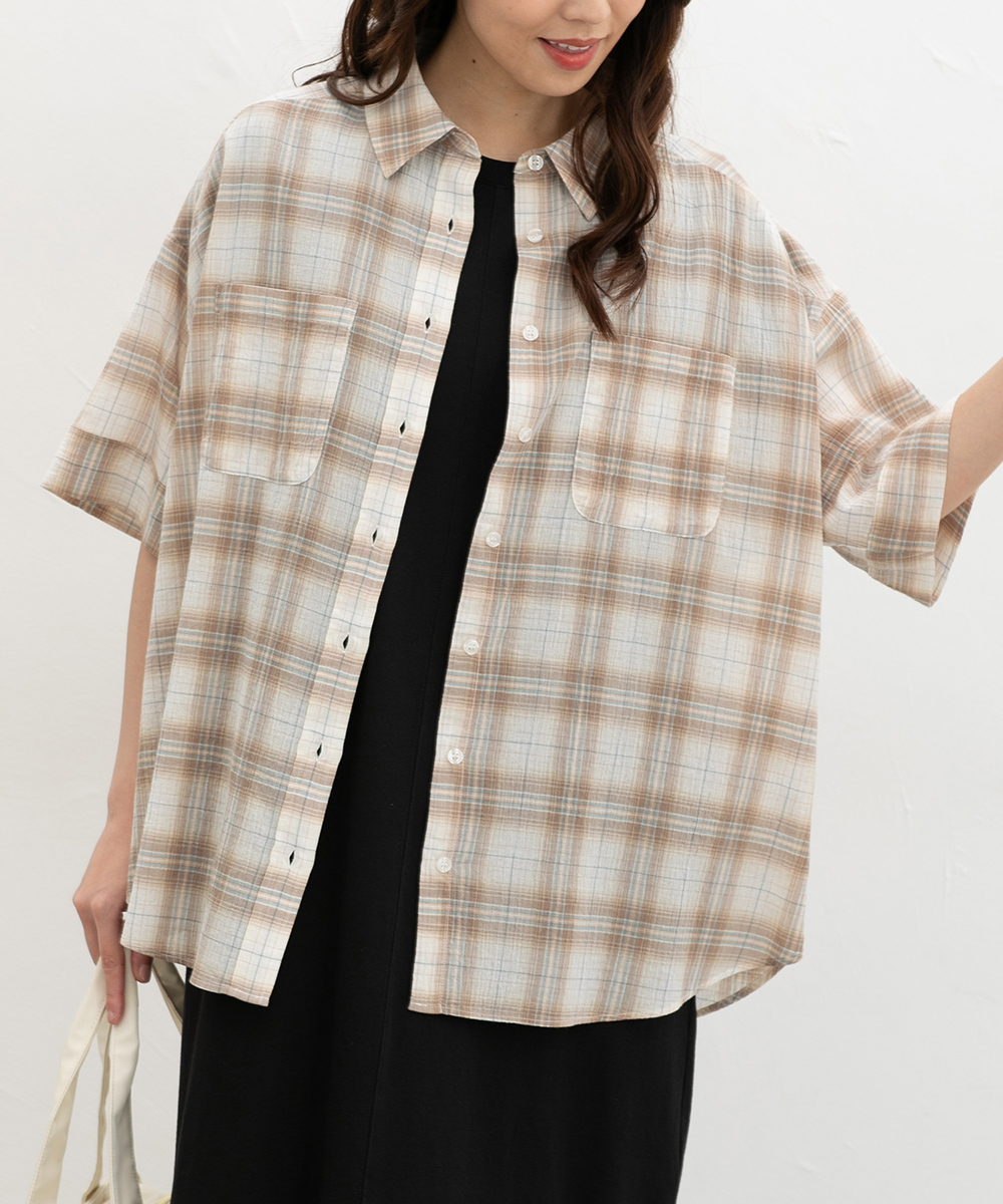 Honeys（ハニーズ） トップス シャツ ブラウス 半袖 チェック柄