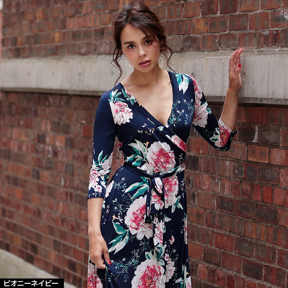 選べる11柄 Laワンピース インポート マキシワンピース ロング丈 ワンピース レディース S M L Ll Xl 花柄 大きいサイズ 135 ホンコンマダム 通販 Yahoo ショッピング