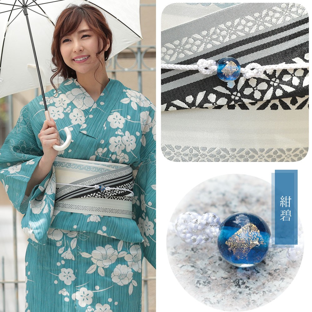 帯飾り選べる 正絹紐つきガラス製とんぼ玉飾り（ｄ１２５８）帯紐 浴衣 レディース 小物 単品｜hongkongmadam｜10