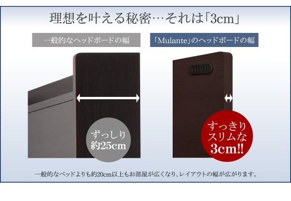 超激安】!お客様組立 フラットヘッド跳ね上げ収納ベッド Mulante ...