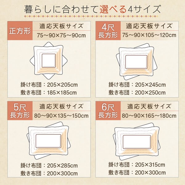 ギャッベデザインこたつ布団 Ebral エブラル こたつ用掛け布団 4尺