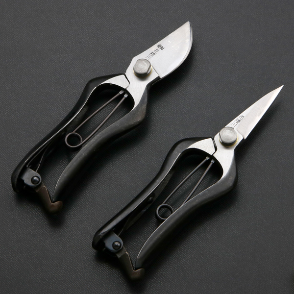 名入れ無料 芽切鋏 230mm ロング 片刃 金止 花隈川 芽切り鋏
