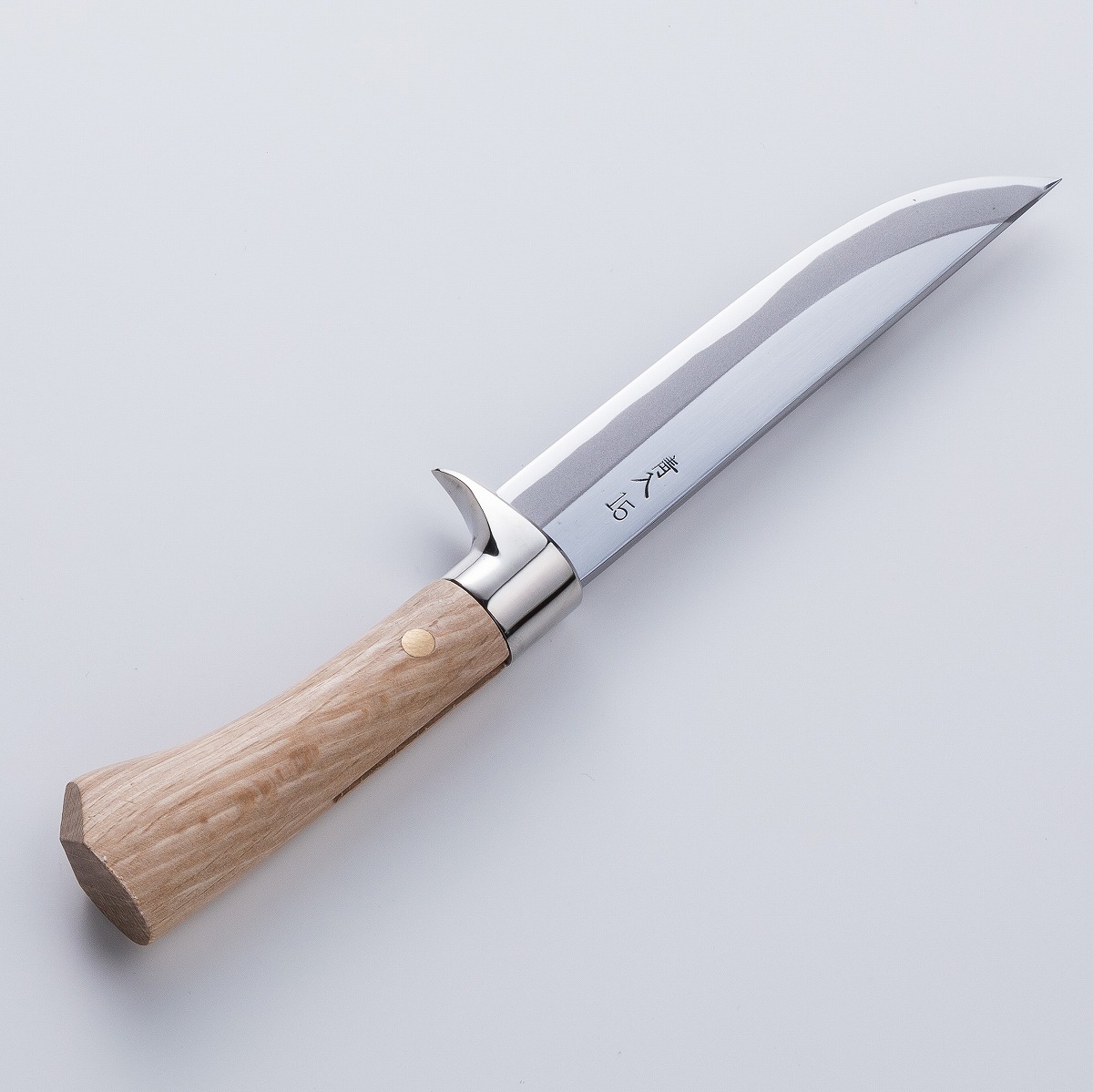 東周作 狩猟用 剣鉈 5寸 150mm 青紙鋼 磨き仕上げ 鞘付き 本職向け 火造り鉈 狩猟ナイフ アウトドア 剣ナタ キャンプギア ブッシュ ...