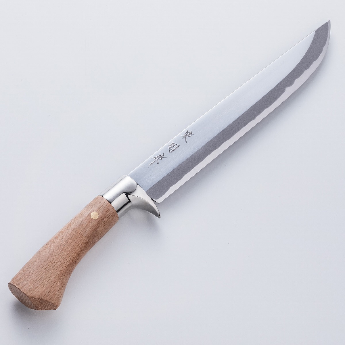 東周作 狩猟用 剣鉈 8寸 240mm 青紙鋼 磨き仕上げ 鞘付き 本職向け 火造り鉈 狩猟ナイフ アウトドア 剣ナタ キャンプギア ブッシュ ...